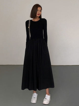 Robe longue à manches longues avec poches de loisirs