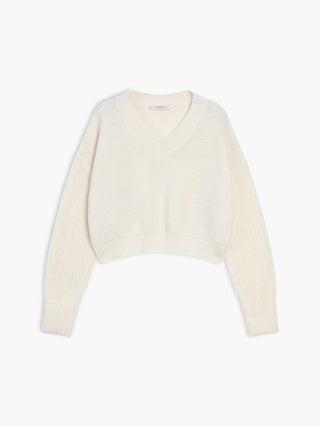 Pull à col en V minimaliste