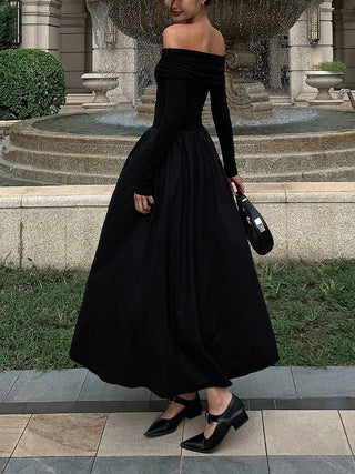 Off Shoulder Criss Cross Long Dress