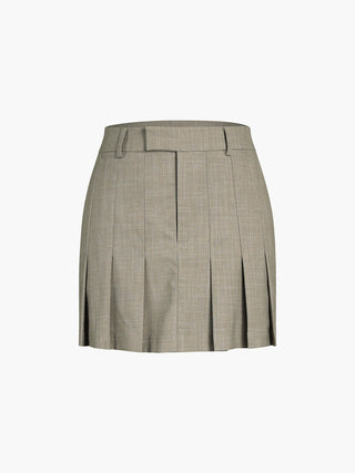 Glen Check Pleat Mini Skirt