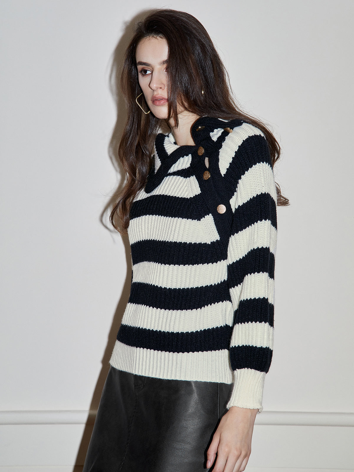 Horizontal Stripes Texture Sweater