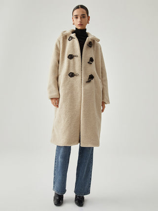 Oversized Button Fleece Coat