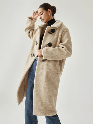 Oversized Button Fleece Coat