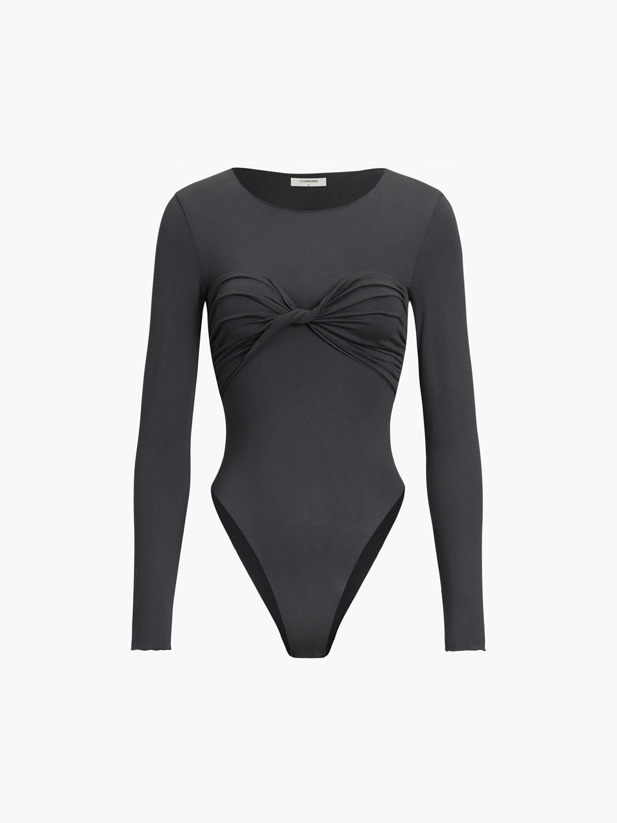 Twisted Long Sleeve Crew Neck Bodysuit