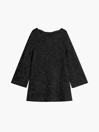 Robe mini en velours à sequins avec nœud