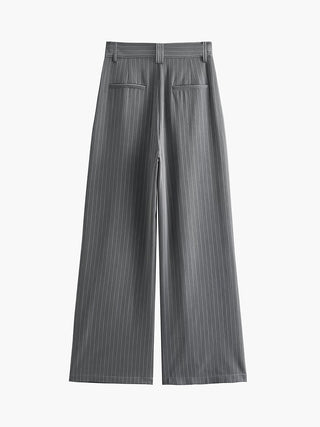 Pantalon large à rayures sur mesure