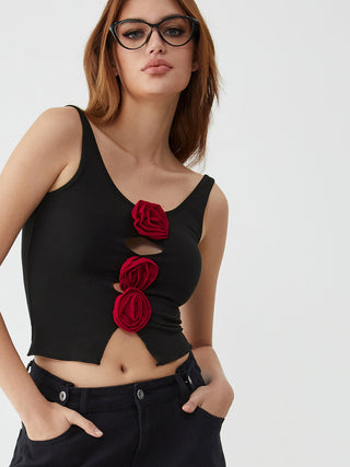 Camisole découpée à la rose bulgare