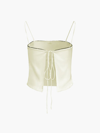 Satin Bow Decor Cami Top