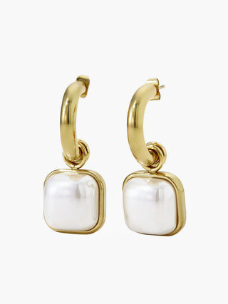 Faux Pearl Square Shaped Earrings