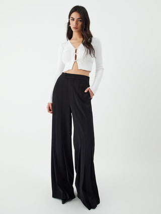 Pantalon large plissé