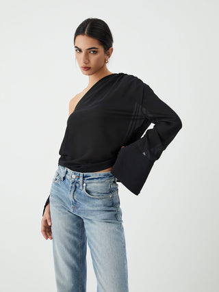 Blouse asymétrique à une épaule dénudée