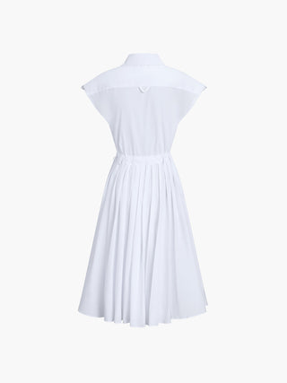 Robe midi sans manches en mélange de coton