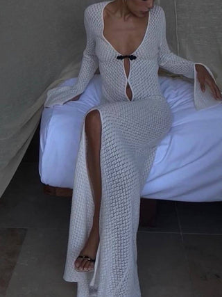 Knitted Cover Up Beach Dress