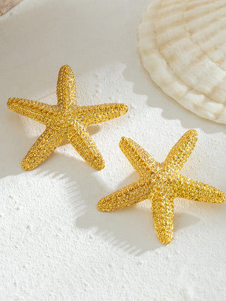 Boucles d'oreilles de vacances à la plage au design étoile de mer