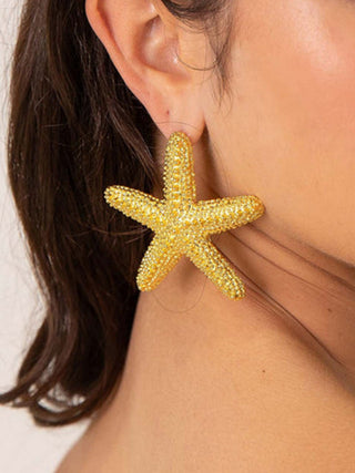 Boucles d'oreilles de vacances à la plage au design étoile de mer