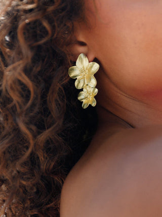 Boucles d'oreilles en forme de fleur à la mode