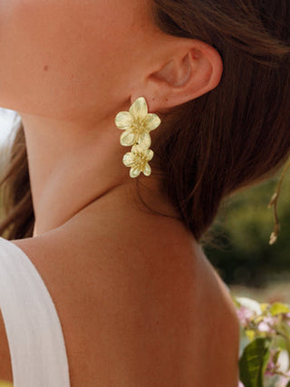 Boucles d'oreilles en forme de fleur à la mode