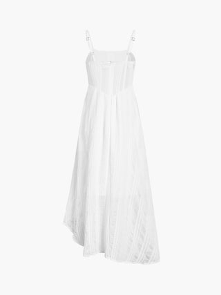 Robe cami longue en coton romantique