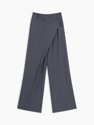 Pantalon large à jambes croisées