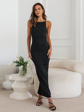 Robe longue sans dos solide