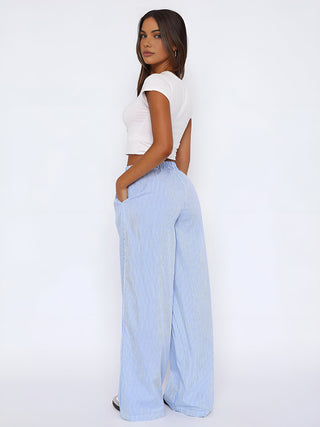 Stylisme Pantalon Long à Rayures