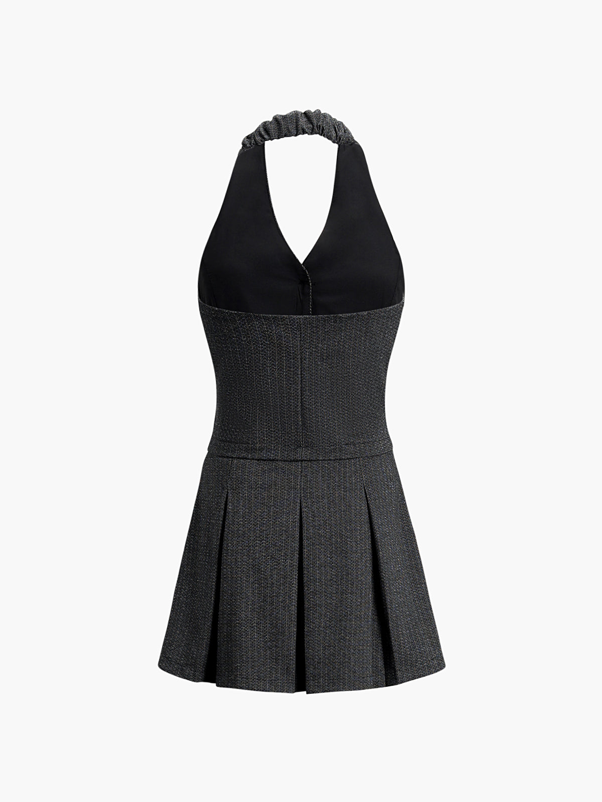 Robe courte à bretelles à rayures