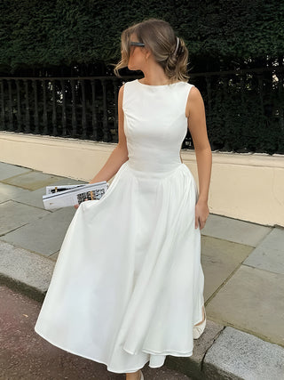 Robe midi dos nu Serendipity avec découpe