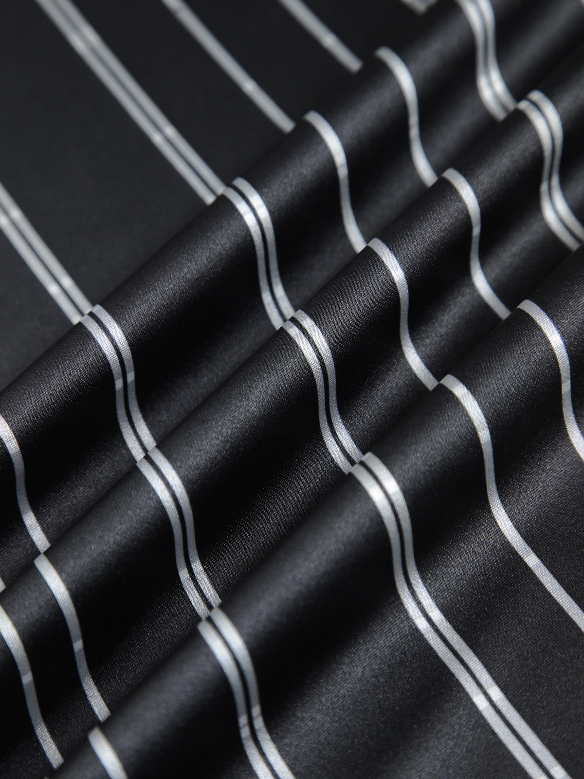 Jupe longue à texture de ligne avec fermeture éclair latérale