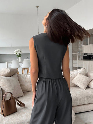 Minimalism Tailored Wide Leg Pants