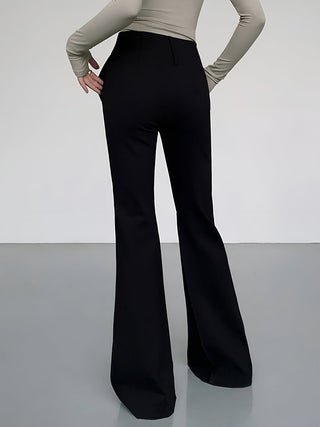 Pantalon évasé taille haute