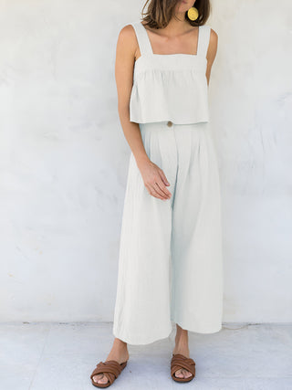 Minimalism Cotton & Linen Pants Set