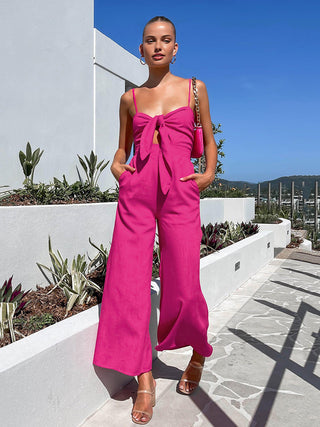 Cotton Twist Detail Jumpsuit