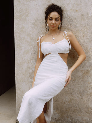 Robe midi cami à taille découpée adorée