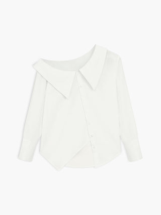 Chemise à épaule asymétrique dénudée