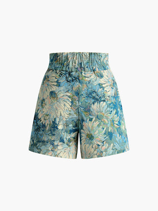 Shorts taille haute Monet Garden