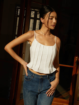 Solid Piping Cami Top