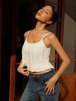 Solid Piping Cami Top