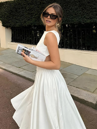 Robe midi dos nu Serendipity avec découpe