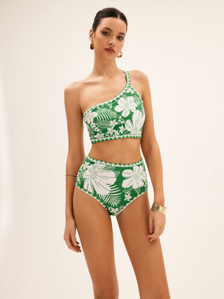 semble bikini floral à une épaule