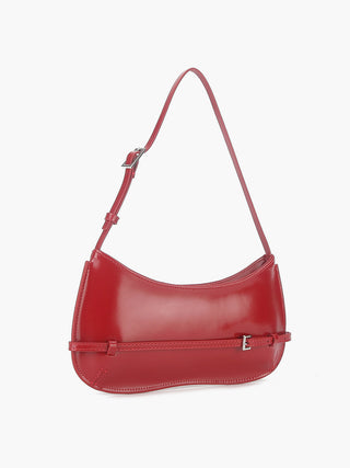 Sac à bandoulière en cuir rouge