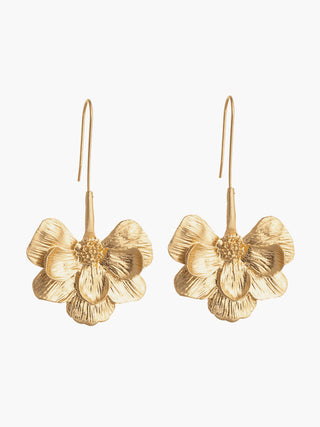 Boucles d'oreilles en fleur épanouie