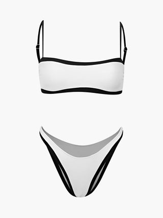 semble bikini à bordure contrastée