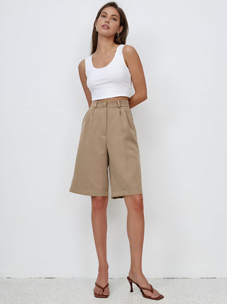 Plain Double Pockets Shorts