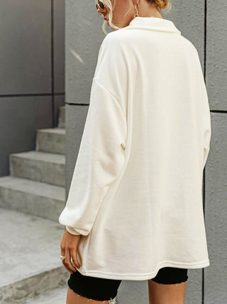 Sweatshirt oversize à col