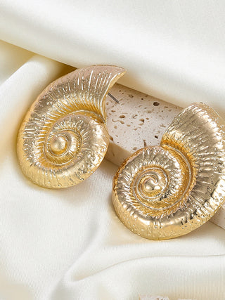 Seashell Shaped Stud Earrings