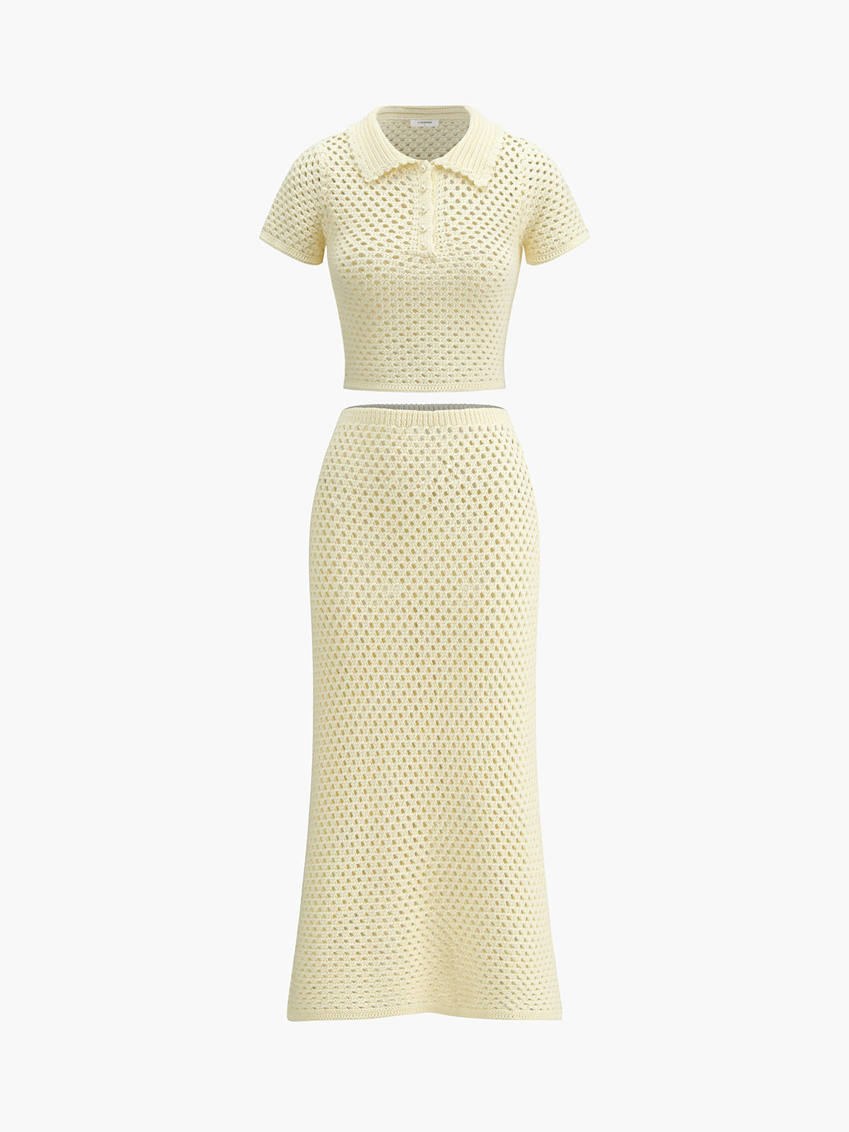 semble jupe midi en tricot perlé