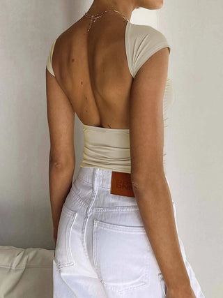 Solid Snug Backless Top