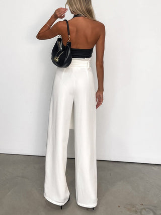 Minimalism Knotted Straight Leg Pants