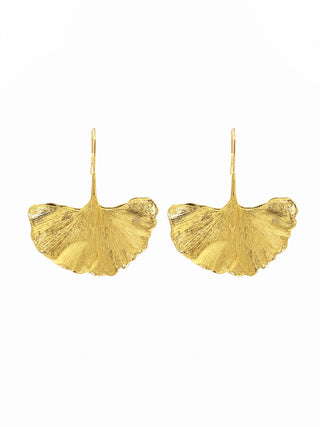 Boucles d'oreilles Feuille de Ginkgo