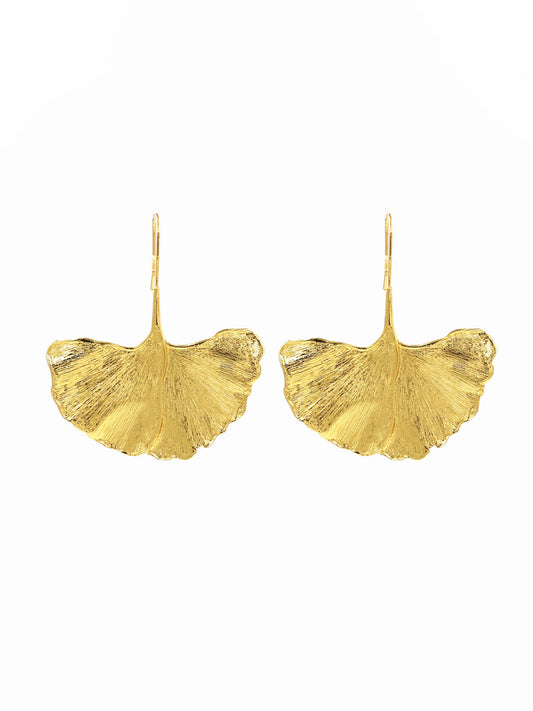 Boucles d'oreilles Feuille de Ginkgo